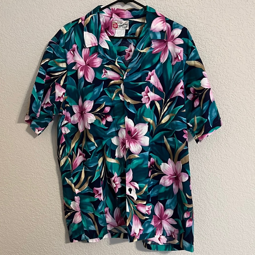 Chemise Hawaïenne Monticerutti – Taille XL – Motif Arbres – Vintage